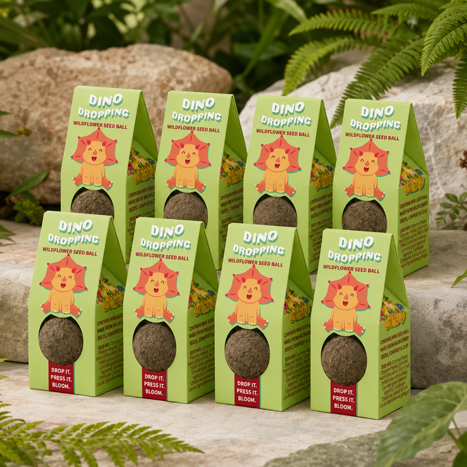 Dino Dropping Wildflower Seed Ball Dinosaur Kids Garden Gift