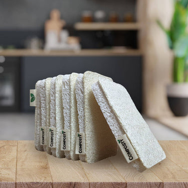 Composty Compostable Loofah Scourer Sponges - 6 Pack