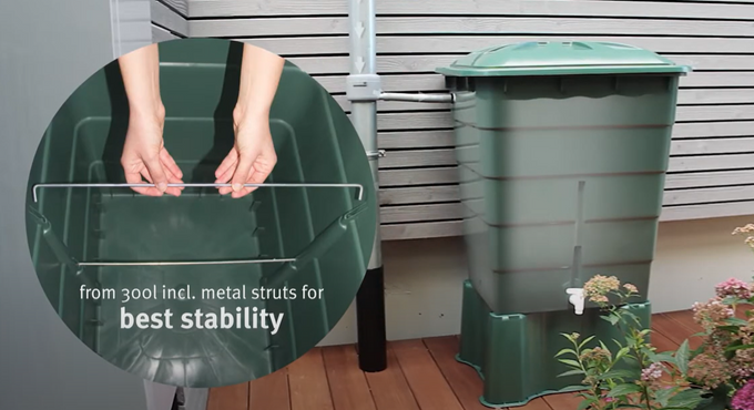 Graf Square 300 litre Water Butt Kit