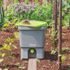 Organko 1 Grey & Green Bokashi Bin Twin Pack in situ