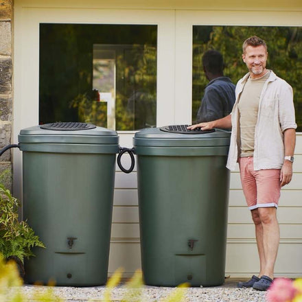 Harcostar 700 Litre Magnum Water Butt Kit in situ | EvenGreener