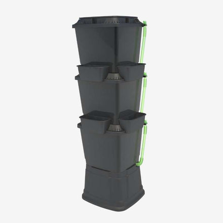 Black Rainwater Terrace 3 Tier Water Butt
