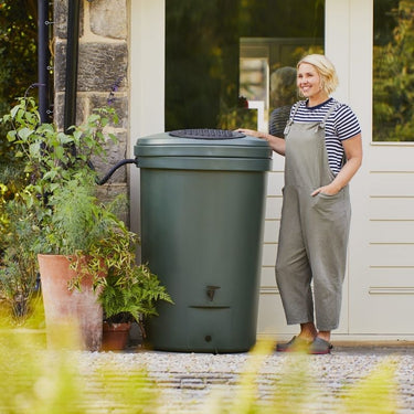 Harcostar 350 Litre Magnum Water Butt Kit in situ | EvenGreener