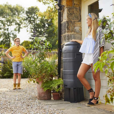Mini Rainsaver 100 Litre Grey Water Butt Kit in situ