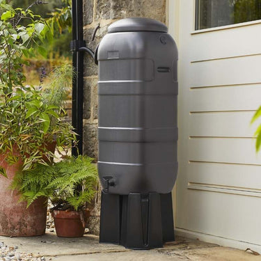 Mini Rainsaver 100 Litre Grey Water Butt Kit in situ