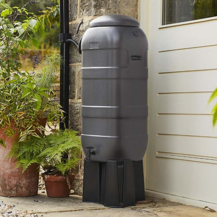 Mini Rainsaver 100 Litre Grey Water Butt Kit in situ