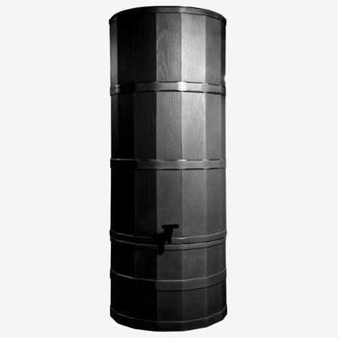 Polybutt 200 Litre Black Water Butt Kit studio shot