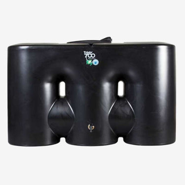 Polytank Triplo 700 Litre Black Rain Harvesting Tank studio shot