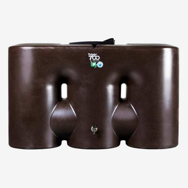 Polytank Triplo 700 Litre Oak Rain Harvesting Tank studio shot