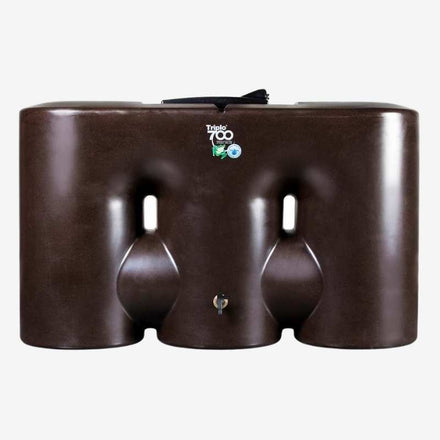 Polytank Triplo 700 Litre Oak Rain Harvesting Tank studio shot